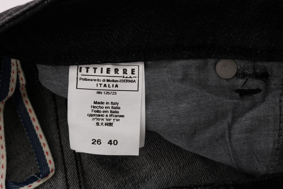 Eight Black Denim Cotton Pants Slim Fit Jeans